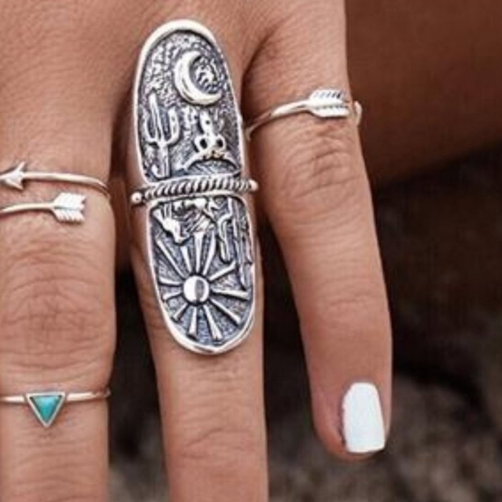 Western Cactus Knuckle Ring